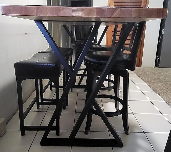 Table Legs 36 Inch, Counter Height Table Legs, Bar Metal High Tall Base Desk Steel for Kitchen or Outdoor
