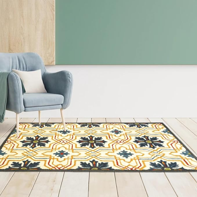 Hand Tufted Area Rug – Premium Soft Modern Carpet for Living Room, Bedroom & Home Trendy Modern Home Rug 10' x 12' (Rectangular) Yellow