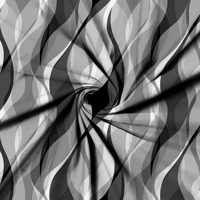 Grey Shower Curtains Black and White Modern Abstract Striped Bathroom Curtain Minimalist Geometric Polyester Shower Curtain Sets for Bathroom Extra Long 72x84 in with 12 Hooks