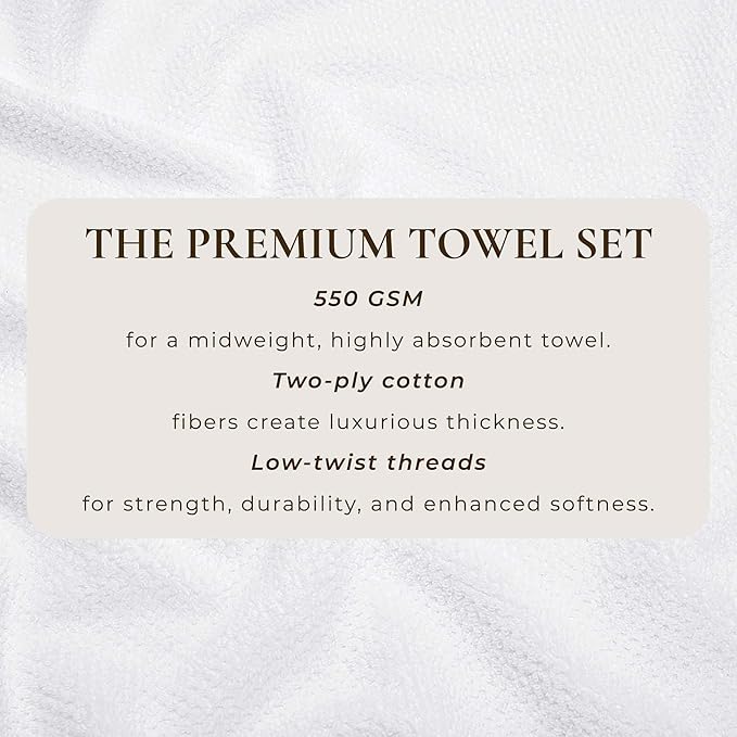 Great Bay Home White Washcloth- 100% Cotton 13x13 Wash Cloth - Absorbent, Quick-Drying, Durable Face Towels for Bathroom Decor - Low-Twist, Two-Ply Fibers (Optic White).