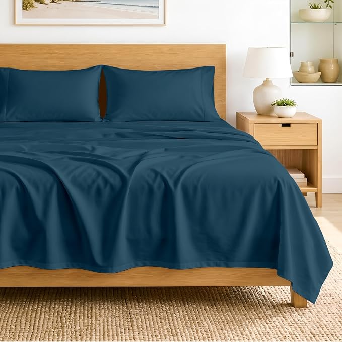 SGI bedding 100% Egyptian Cotton Sheets Full XL Size – 600 Thread Count Sheets Set, Soft, Cooling, 15" Deep Pocket, Luxury Hotel Bedding, Breathable, Durable - Teal