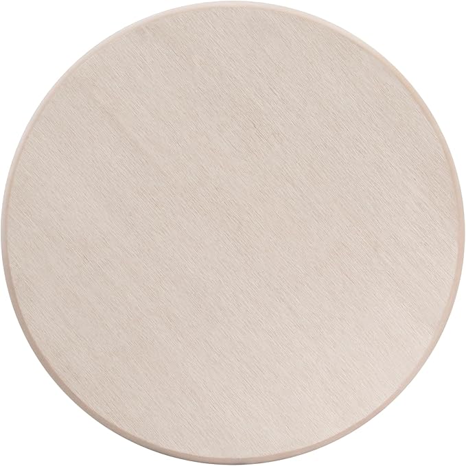 East West Furniture AMT-ABC-TP Antique Modern Kitchen Table - a Round Dining Table Top with Pedestal Base, 36x36 Inch, Butter Cream