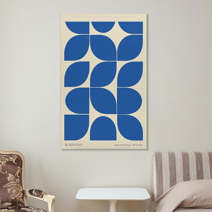 Bauhaus Poster Wall Art,Exhibition Wall Art, Stylish Mid Century Home Decor Canvas Wall Art Print Poster For Home School Office Decor Unframe-style 24x36inch(60x90cm)
