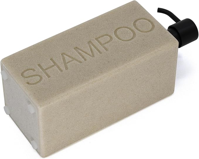 Rectangular Resin Dispenser Premium Bathroom Shampoo Conditioner Body Wash Bottle Modern Refillable Pump Design