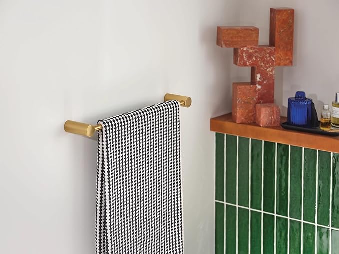 Moen Align Brushed Gold 24-Inch Modern Single -Towel Bar, YB0424BG