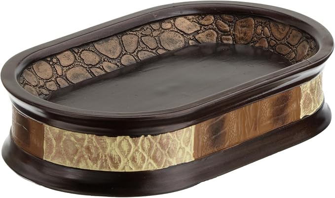 Popular Bath Soap Dish, Zambia Collection, Animal Print/Beige (713169)