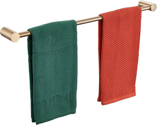 KOKOSIRI Bathroom Towel Rack Wall Mounted 24'' Bath Towel Bar Holder for Bathroom Hardware Accessories Champagne Bronze Stainless Steel, B4007CPG-L24