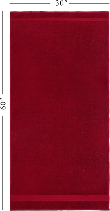 Ozdilek 2-Piece Bath Towels, 30x60 550GSM– 30x60 Inches, 100% Turkish Cotton, Luxury Quick Dry, Extra Large, Fade-Resistant, Eco-Friendly, Spa Towel, Cotton Towel (Brick Red)