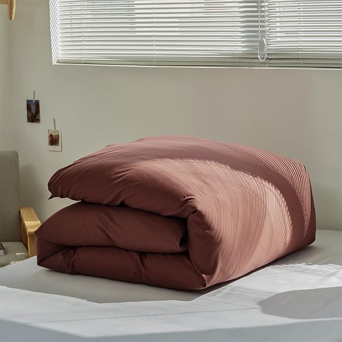 Pureant Brick Red Comforter Sets King Solid Dark Rust Bedding Comforters Modern Plain Purplish Cotton Bed Quilts Women Girls Blackish Warm Blankets Pure Dark Brown Red Durable Bedding Vintage
