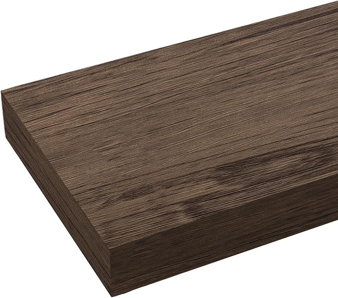 Bathroom Floating Shelves for Wall, Smoke Gray Small 11.8" Floating Shelf for Storage, Display and Farmhouse Rustic Home Decor, Perfect Over Toilet for Bedroom, Kitchen or Living Room, 2-Pack