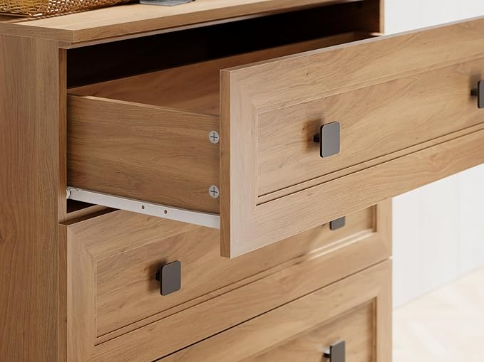 Modern Dresser for Bedroom with 9 Drawers, 3 in 1 Wooden Chest of Drawers with Organizer Storage for Bed Room,Livingroom Hallway Oak