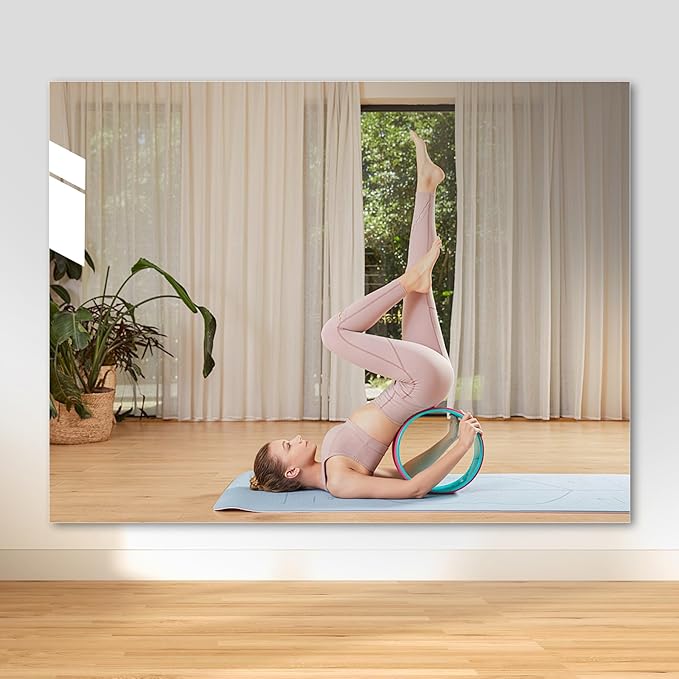 Hasipu Home Gym Workout Mirror 40" L x 30" W-1pc Large Full Length Mounted Full Body Frameless Mirror for Workout, Yoga, Garage, Bedroom, Dance