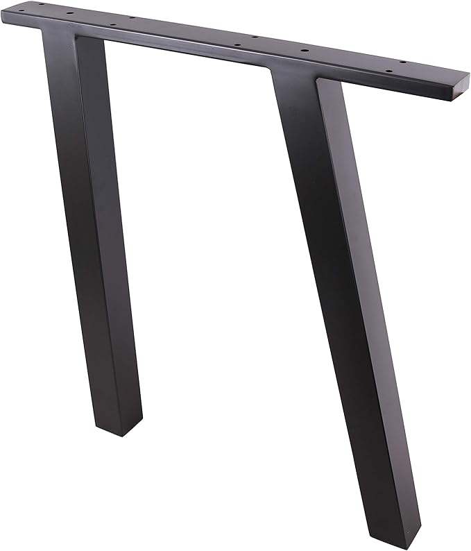 28" Dining Table Legs, Black Vintage Steel Table Legs, Office Table Legs,Computer Desk Legs,Industrial Kitchen Table Legs,Set of 2,Black