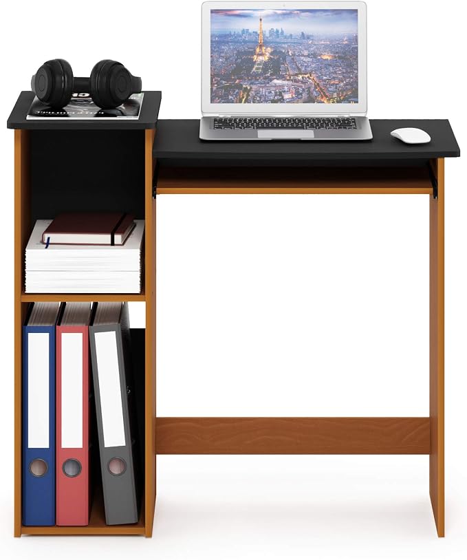 Furinno Econ Multipurpose Computer Writing Desk, Light Cherry/Black