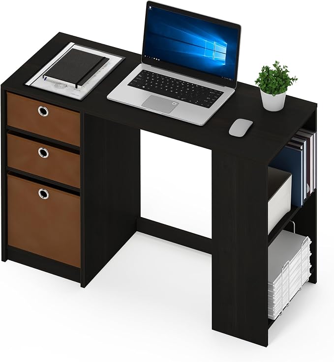 FURINNO Computer Study Writing Desk, Espresso, Model:15110EXBR