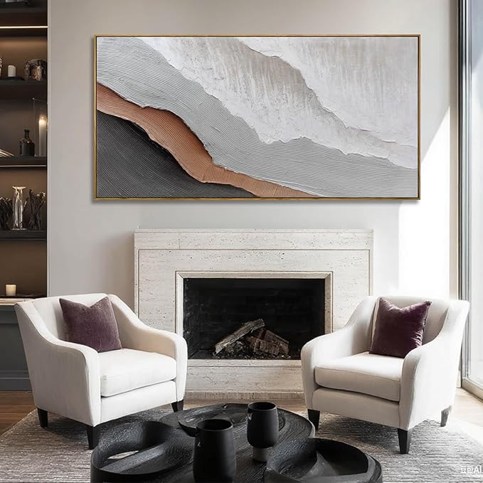 SOUGUAN Beach Canvas Wall Art Modern Artwork Simple Decorative Painting 29"x58" Large Pictures for Bedroom Office Decorations