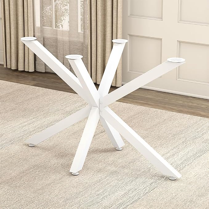 Modern Table Base Gold 30" Metal Coffee Table Legs with Suction Cups, Desk Base for Marble,Glass,Wood Top, Set of 4 Furniture Legs for Home,Kitchen,DIY End Table (Black & White)