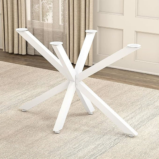Modern Table Base Gold 30" Metal Coffee Table Legs with Suction Cups, Desk Base for Marble,Glass,Wood Top, Set of 4 Furniture Legs for Home,Kitchen,DIY End Table (Black & White)