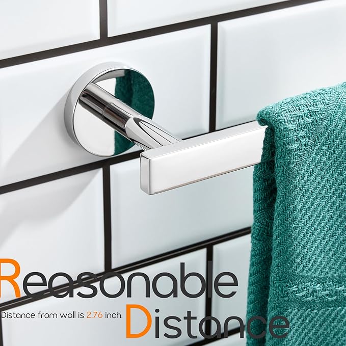 Bath Towel Rings Polished Chrome Bathroom Towel Holder Modern Small Hand Towel Bars Stainless Steel Wall Mounted AN3001CH