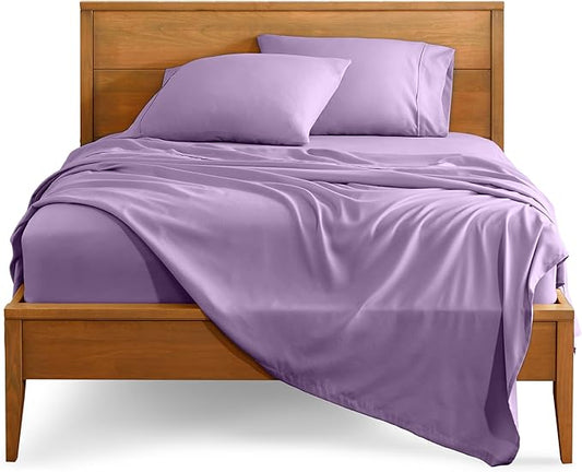 Bare Home California King Sheet Set - 1800 Ultra-Soft Microfiber Cal King Bed Sheets - Double Brushed - Deep Pockets - Easy Fit - 4 Piece Set - Bed Sheets (California King, Lavender)