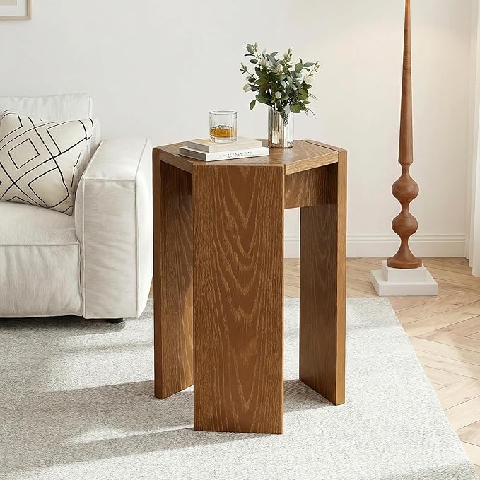 Single Solid Wood Nesting Coffee Table, Modern Modular End Table with Multiple Layouts, for Living Room Layout - Light Brown - 12.2" L x 12.2" W x 16.7" H