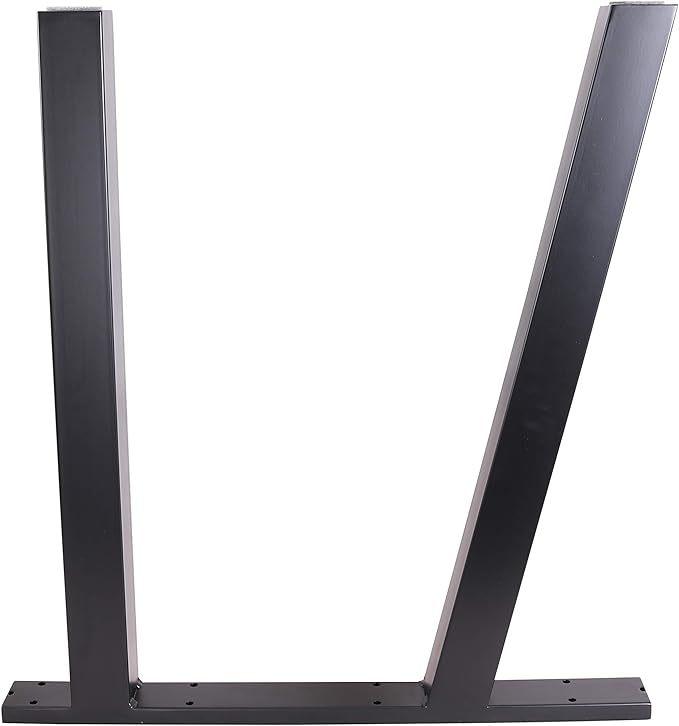 28" Dining Table Legs, Black Vintage Steel Table Legs, Office Table Legs,Computer Desk Legs,Industrial Kitchen Table Legs,Set of 2,Black