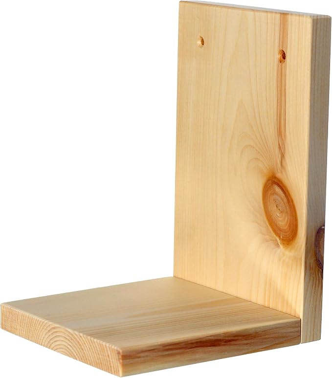 Daniel's Plants Indoor Plant Wall Gallery Shelf Kit | Midcentury Modern Wooden Shelves | Wall Mounted L Shaped Floating Plant Shelves | Solid Wood | 3 Pack (Natural - Unstained)