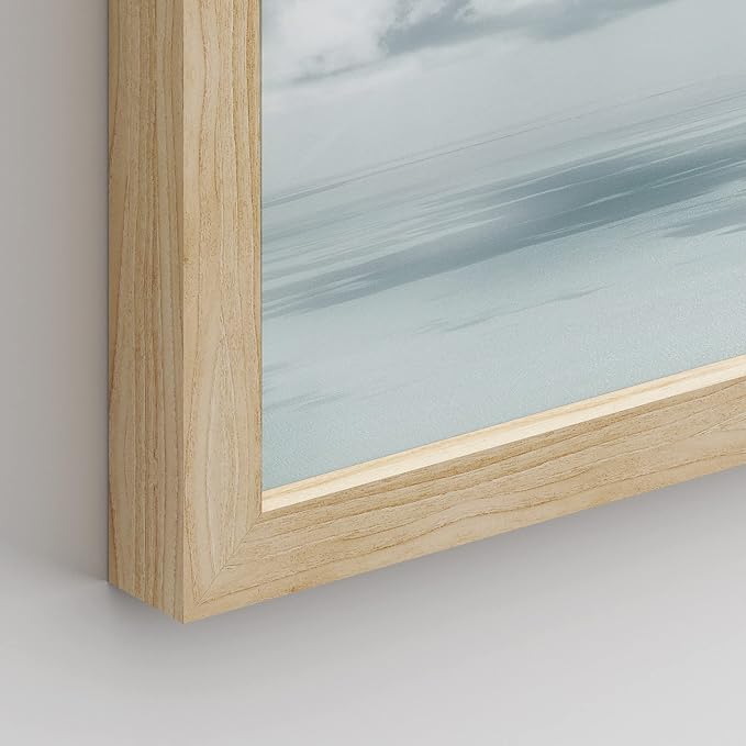 SIGNWIN Framed White Nautical Ocean Sea Beach Grass Seagull Wall Art, Set of 4 Landscape Colorful Wall Decor Prints, Nature Wilderness Wall Décor for Living Room, Bedroom - 11"x14" Natural
