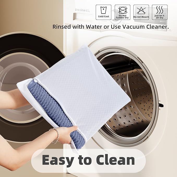 Bathroom Rugs Non Slip Washable, Super Absorbent Thin Bath Mat Quick Dry Low Pile Bathroom Rug, Denim Blue 24"x47"