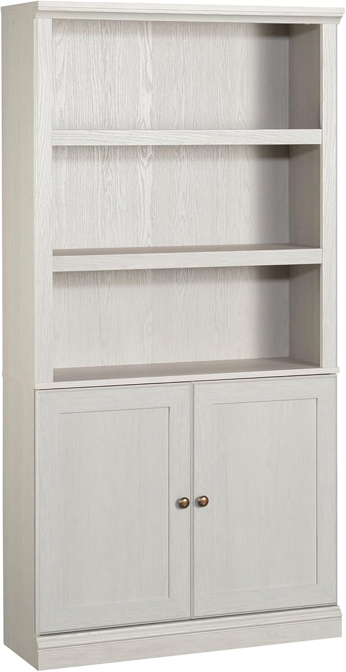 Sauder Miscellaneous Storage 5-Shelf/Book Shelf 2-Door Bookcase, Glacier Oak Finish
