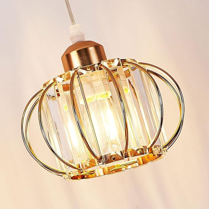 Hsyile KU300259 Industrial Style Crystal Tree Floor Lamp for Living Room,Bedroom,Office,Golden Floor Light,3 Lights