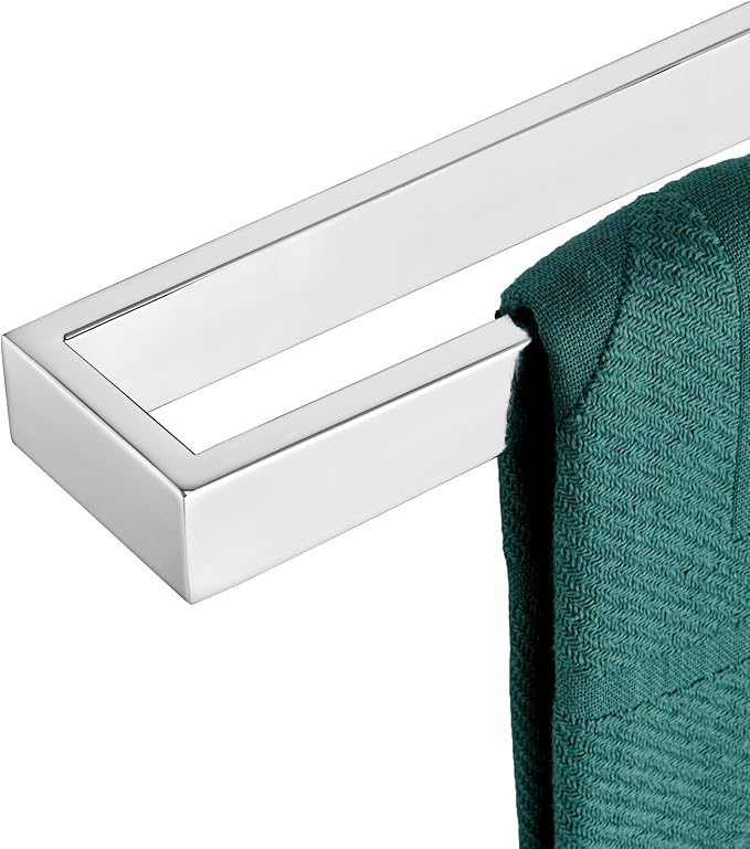 KOKOSIRI Towel Holder Chrome Bath Towel Bar Rack 20-Inch Kitchen Holder Polished Stainless Steel for Bathroom Hardware Wall Mounted, 1 Pack B4008CH-L20