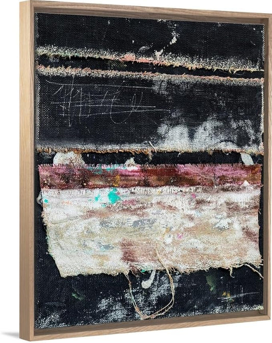 CANVAS ON DEMAND Broken to Beautiful 5 Silver Float Framed Canvas Wall Art Print by Erin Ashley, Abstract, Contemporary, Home Decor, Modern Abstract, Artwork,11" x14in
