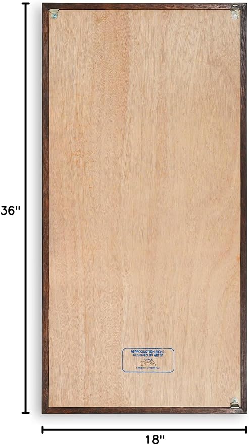 CONSDAN Wood Wall Decor | USA Grown Hardwood, Rustic Wooden Wall Art, Home Decorations for Living Room and Bedroom Aesthetic, Framed and Ready to Hang, Stereoscopic, 36" x 18"