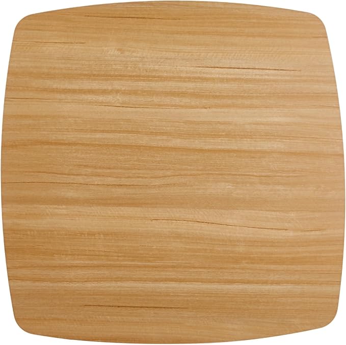42 Inch White and Oak Square Dining Table for 4-6 Person,Mid-Century Oak Tulip Table Kitchen Dining Table with MDF Tabletop and Pedestal Base for Home Kitchen