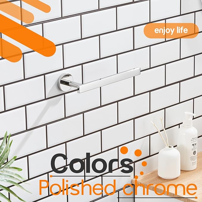 Bath Towel Rings Polished Chrome Bathroom Towel Holder Modern Small Hand Towel Bars Stainless Steel Wall Mounted AN3001CH