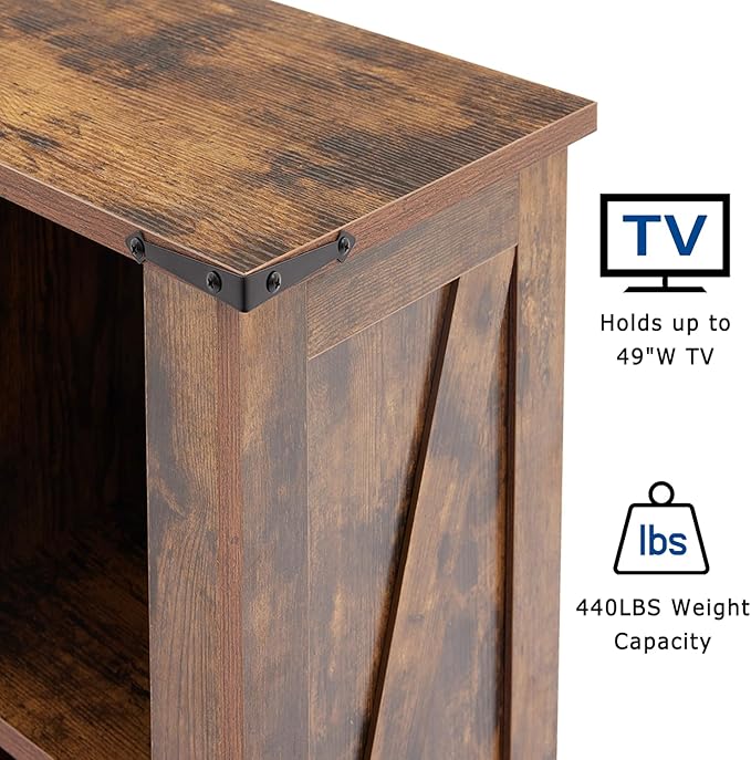 8 Cube Storage Organizer, 2 Tier Book Shelf with Led Lights, Farmhouse Book Shelves for Living Room, Horizontal Toy Storage Bookshelf, Wood Display Bookcase Cabinet for Bedroom, Office, Brown