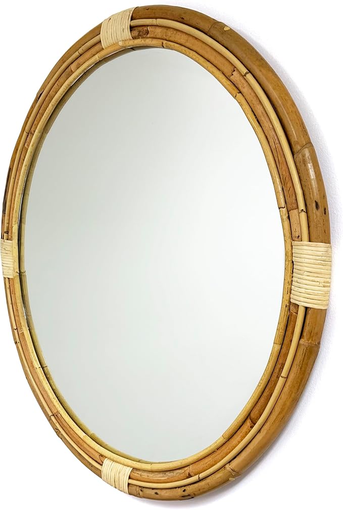 Rutledge & King Wall Mirror - Rustic Round Mirror - Decorative Circle Mirrors for Bathrooms, Living Rooms, and Bedrooms (2 Pack, Brunswick - Extra Large)