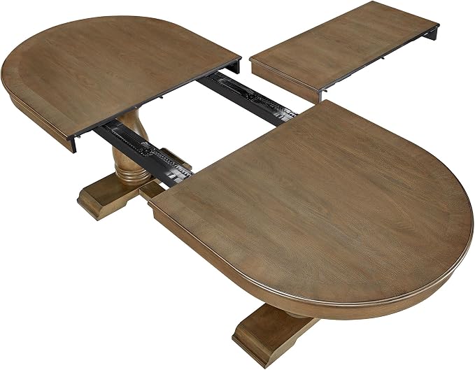 JUSTONE 94.06'' White Oak Extendable Oval Table, Great for Dining Room & Kitchen (Oak, 94.06'' Dining Table only)
