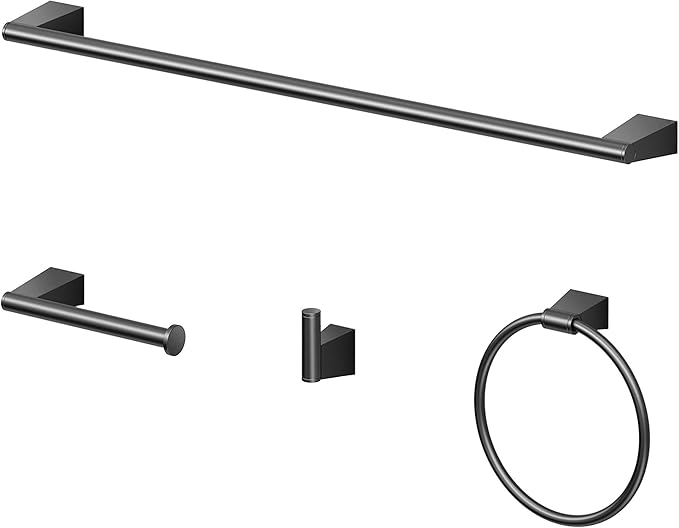 Gatco 4715MX Bleu, Robe Hook In Matte Black / Single Wall Mounted 2.25" H Robe, Towel Hook For Bathroom