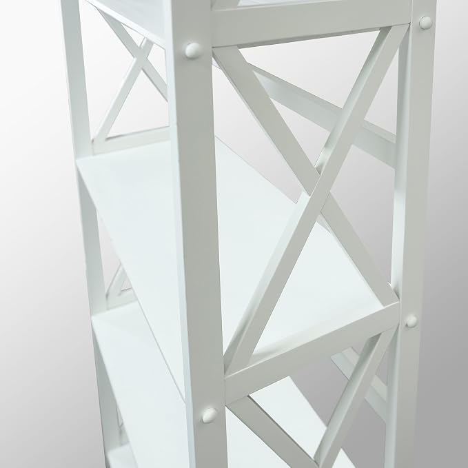 Montego 5-Shelf Bookcase - White