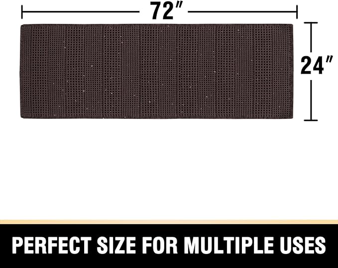 H.VERSAILTEX Upgraded Waffle Runner Rug Super Absorbent Non Slip Bath Rugs for Beside Tub, 24" x 72", Chocolate
