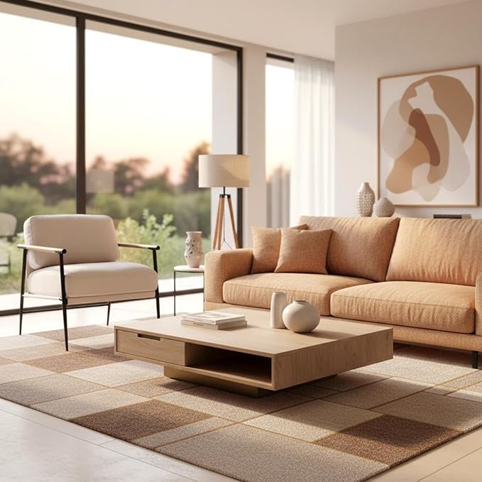DUOMAY Mid-Century Modern Accent Chair, Soft Linen Upholstered Lounge Reading Chair with Metal Legs Comfy Lightweight Livinig Room Chair Armchair for Home Bedroom, Beige