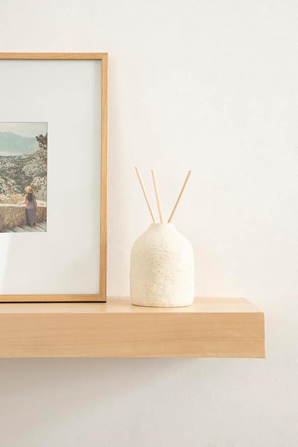 Kate and Laurel Havlock Modern Natural Floating Shelf; 36 x 8; Natural Wood; Functional Storage Shelf for Use as Entryway Display or Kitchen Spice Rack Shelf