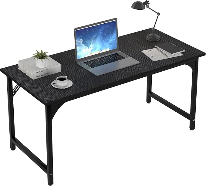 AZN 47 X 24 inch Computer Desk w/Deeper & Thicker Desktop, Office Desk w/Sturdy Metal Frame, Modern Simple Desk w/Large Legroom, Study Gaming Writing Work Desk for Home Office, Bedroom