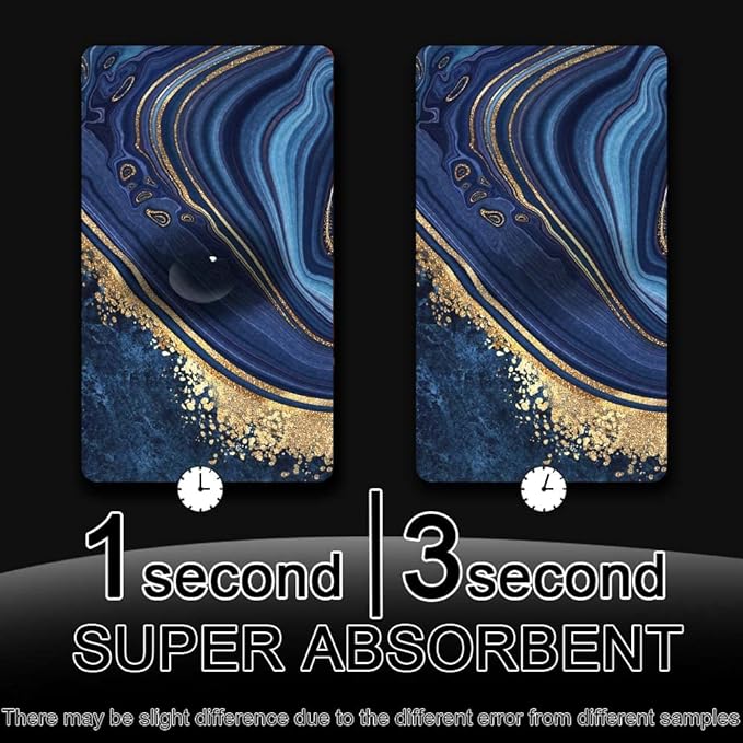 Bath Mat Rug,Dark Blue Gold Marble Non Slip Quick Dry Super Absorbent Thin Bathroom Rugs Fit Under Door-Easy to Clean Bathroom Floor Mats-Shower Rug for Shower Sink Bathtub(20" x 31"in)