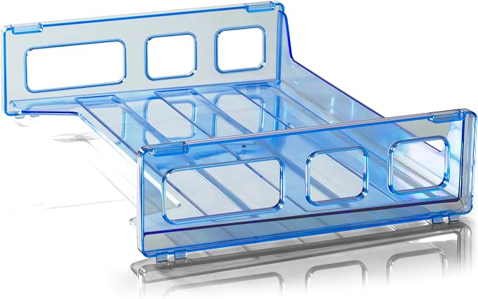 Officemate Blue Glacier Side Load Letter Tray, Transparent Blue (23218)