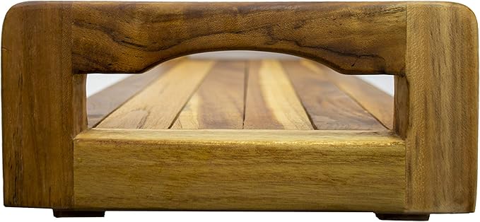 EcoDecors, 29 inch, with LiftAid Handles, Bath Tray for Tub, Bath Tub Tray Wood, Bathtub Table, Caddy for Bathtub in Natural Teak