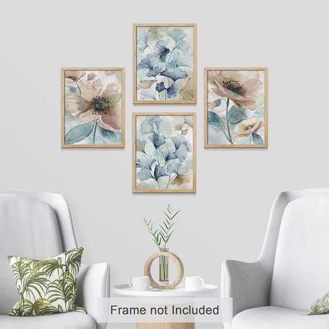 SIGNWIN Adhesive Canvas Poster Botanical Floral Nature Wilderness Photography Realism Decorative Rustic Cozy Zen for Living Room, Bedroom, Office - 11"x14"x4