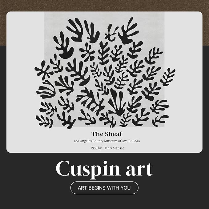 Framed Matisse Wall Art for Living Room, Set of 6 Modern Black and White Minimalist Botanical Body Line Prints for Walls, Abstract Aesthetic Pictures for Bedroom, Bathroom, Dining Room Decor, 11x14